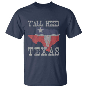 Yall Need Texas T Shirt State Map Vintage TS10 Navy Print Your Wear