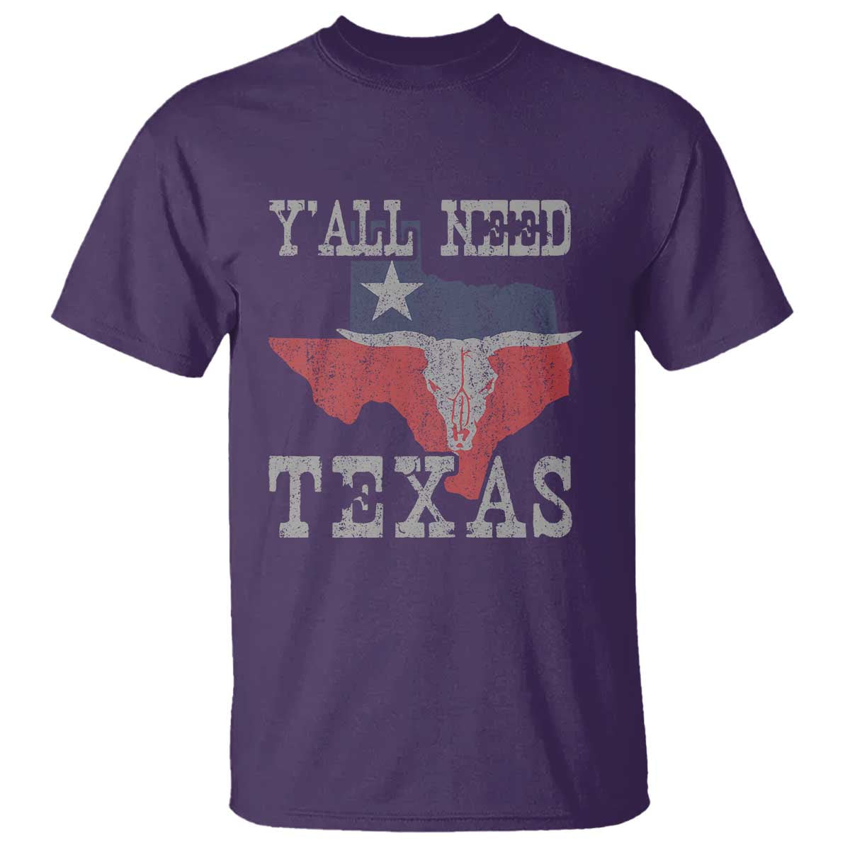 Yall Need Texas T Shirt State Map Vintage TS10 Purple Print Your Wear