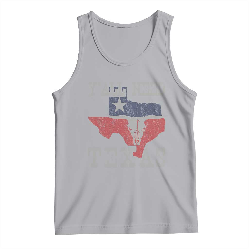 Yall Need Texas Tank Top State Map Vintage TS10 Athletic Heather Print Your Wear