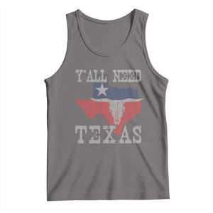 Yall Need Texas Tank Top State Map Vintage TS10 Deep Heather Print Your Wear