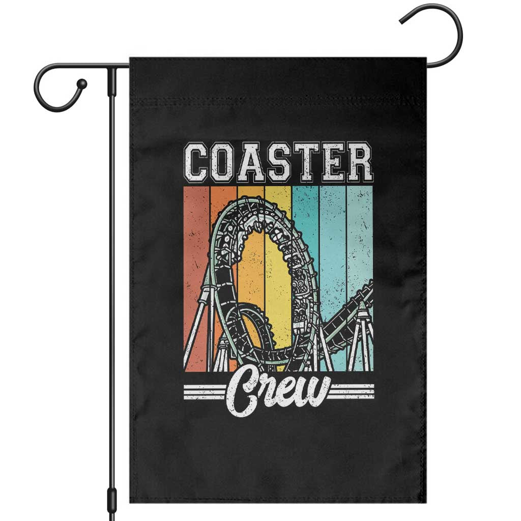 Vintage Rollercoaster Crew Garden Flag Family Roller Coaster Amusement Park TS10 Black Print Your Wear