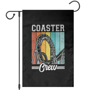 Vintage Rollercoaster Crew Garden Flag Family Roller Coaster Amusement Park TS10 Black Print Your Wear