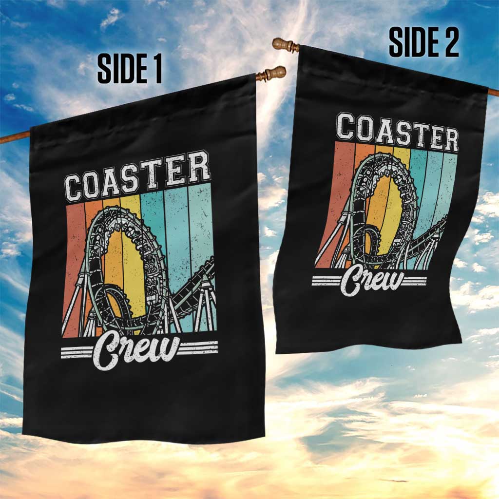 Vintage Rollercoaster Crew Garden Flag Family Roller Coaster Amusement Park TS10 Print Your Wear