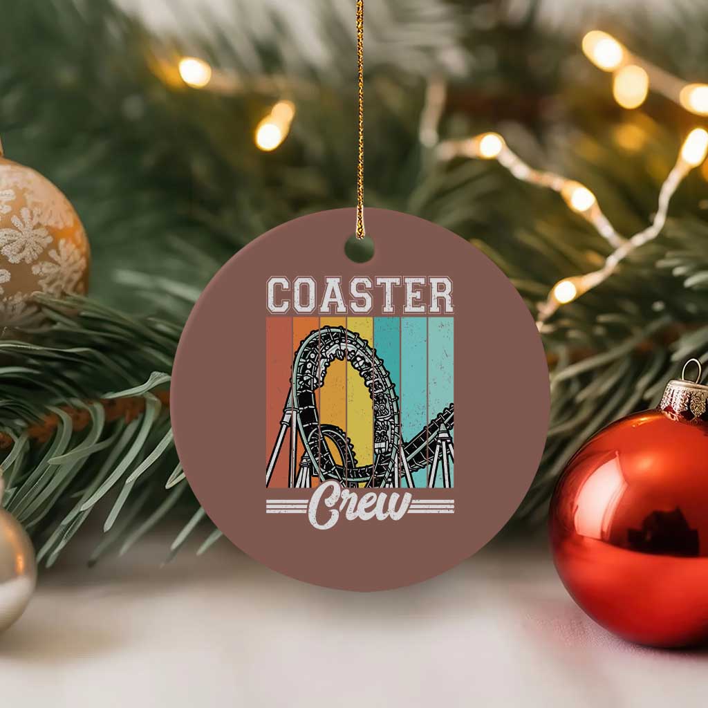 Vintage Rollercoaster Crew Ceramic Ornament Family Roller Coaster Amusement Park TS10 1pc Mocha Print Your Wear