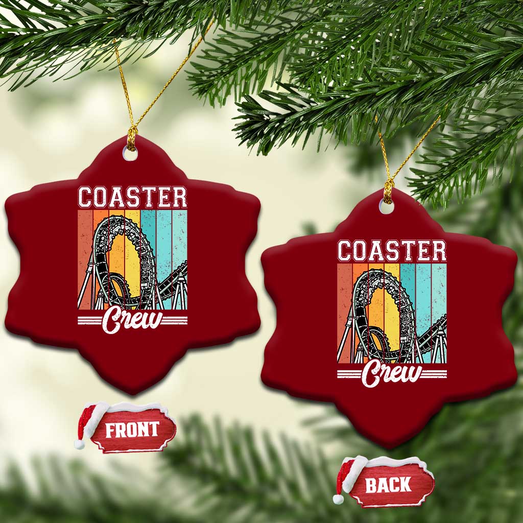 Vintage Rollercoaster Crew Ceramic Ornament Family Roller Coaster Amusement Park TS10 Print Your Wear