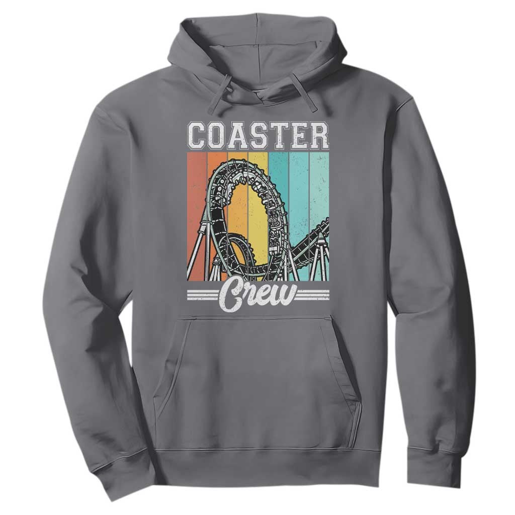 Vintage Rollercoaster Crew Hoodie Family Roller Coaster Amusement Park TS10 Charcoal Print Your Wear
