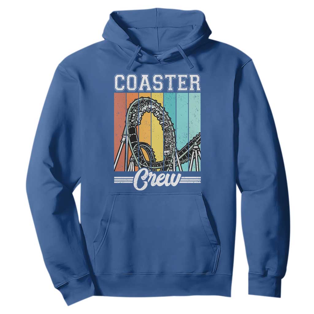 Vintage Rollercoaster Crew Hoodie Family Roller Coaster Amusement Park TS10 Royal Blue Print Your Wear
