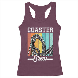 Vintage Rollercoaster Crew Racerback Tank Top Family Roller Coaster Amusement Park TS10 Maroon Print Your Wear