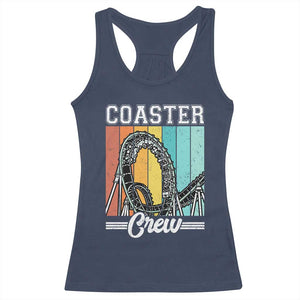 Vintage Rollercoaster Crew Racerback Tank Top Family Roller Coaster Amusement Park TS10 Navy Print Your Wear