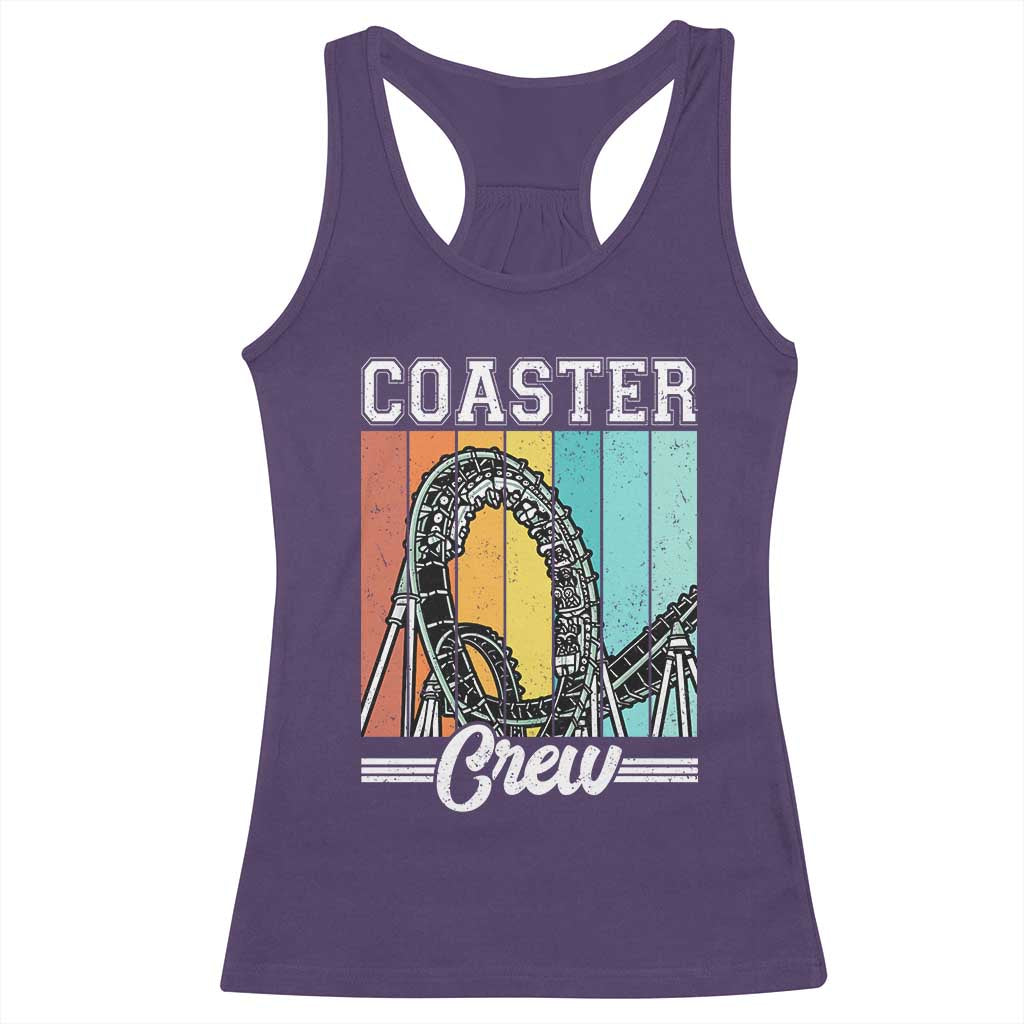 Vintage Rollercoaster Crew Racerback Tank Top Family Roller Coaster Amusement Park TS10 Purple Print Your Wear