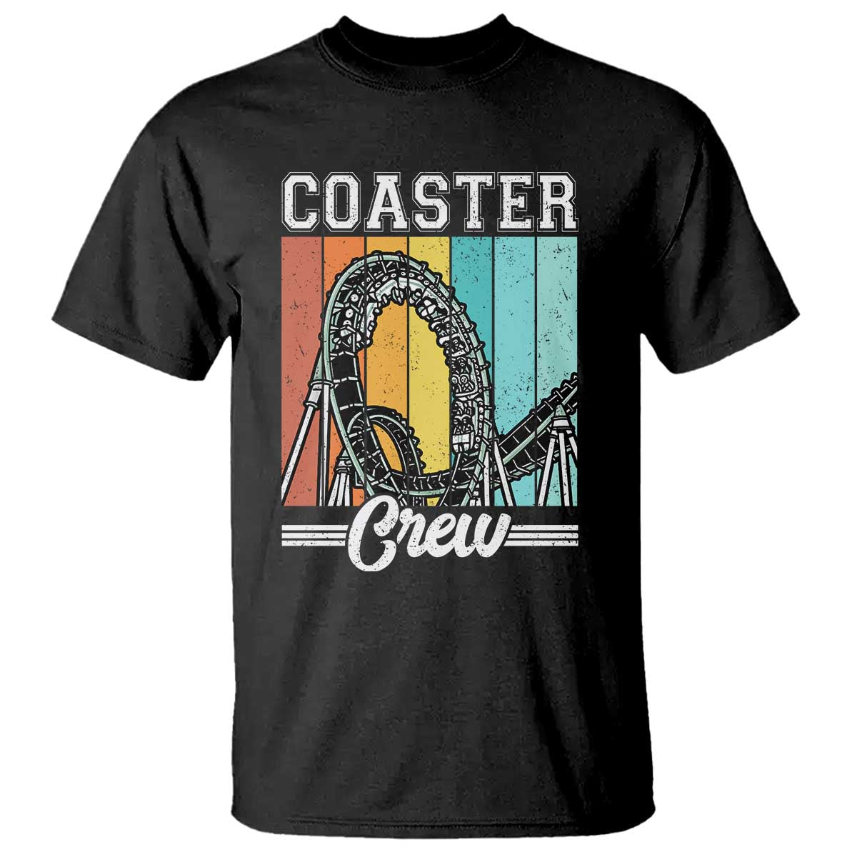 Vintage Rollercoaster Crew T Shirt Family Roller Coaster Amusement Park TS10 Black Print Your Wear