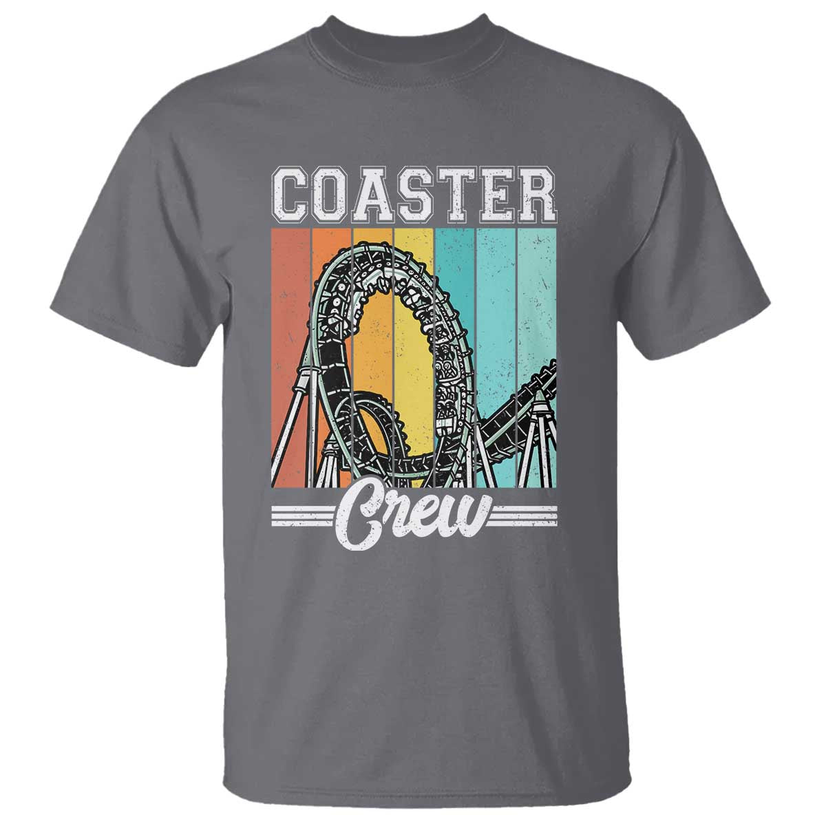 Vintage Rollercoaster Crew T Shirt Family Roller Coaster Amusement Park TS10 Charcoal Print Your Wear