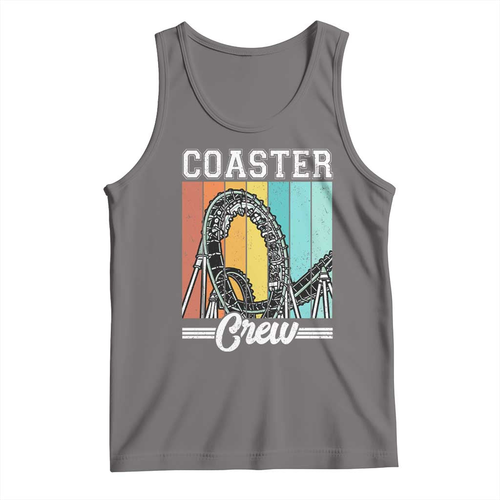Vintage Rollercoaster Crew Tank Top Family Roller Coaster Amusement Park TS10 Deep Heather Print Your Wear