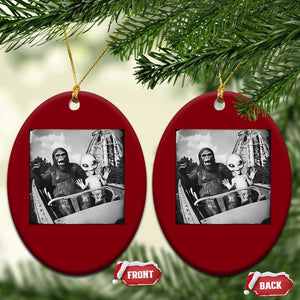 Funny Bigfoot Alien Ceramic Ornament Sasquatch UFO Coaster TS10 Print Your Wear