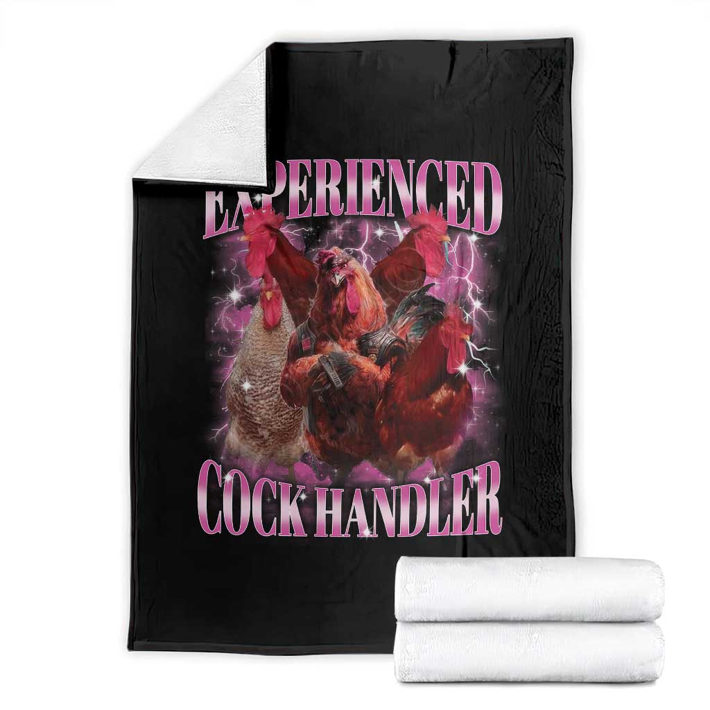 Embarrassing Adult Humor Experienced Cock Handler Inappropriate Throw Blanket TS10 Black Print Your Wear