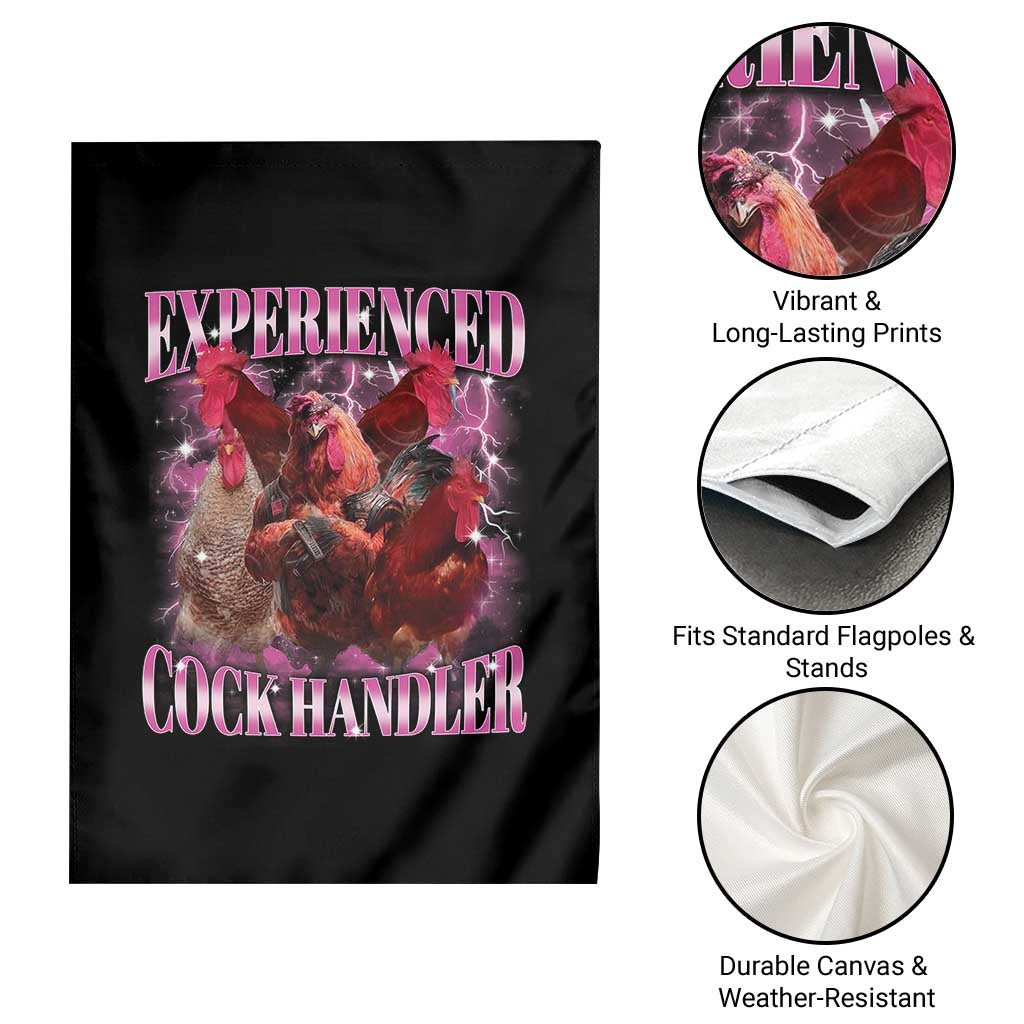 Embarrassing Adult Humor Experienced Cock Handler Inappropriate Garden Flag TS10 Print Your Wear