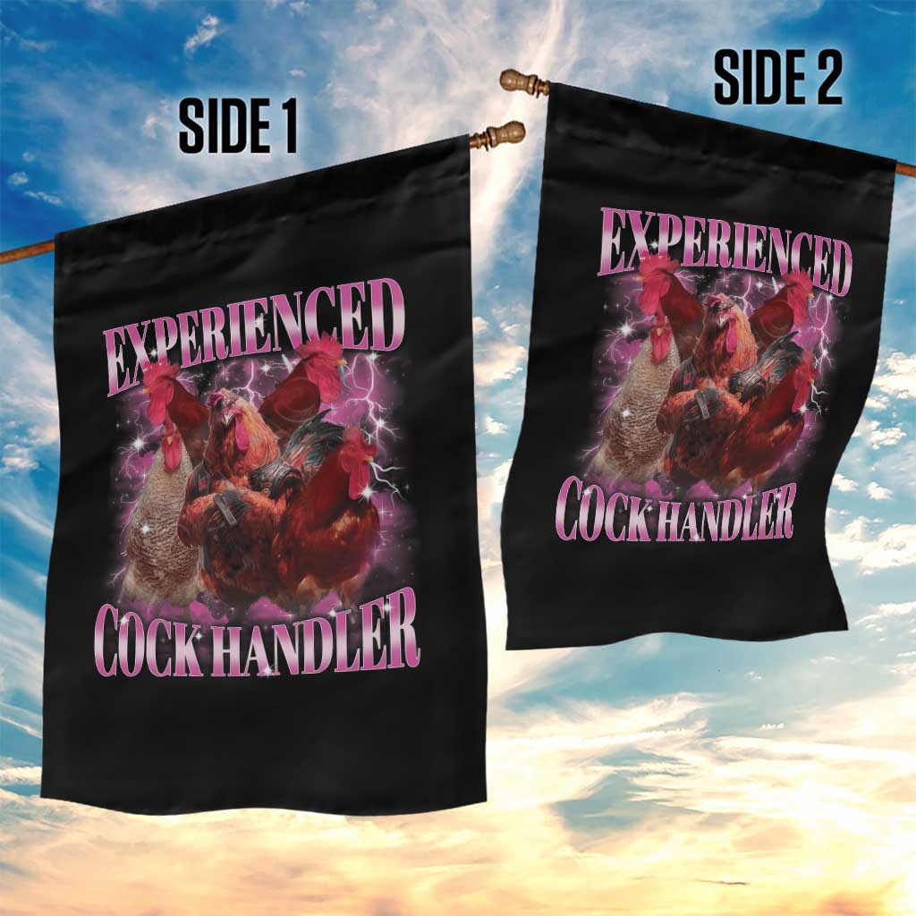 Embarrassing Adult Humor Experienced Cock Handler Inappropriate Garden Flag TS10 Print Your Wear