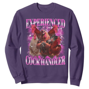 Embarrassing Adult Humor Experienced Cock Handler Inappropriate Sweatshirt TS10 Purple Print Your Wear
