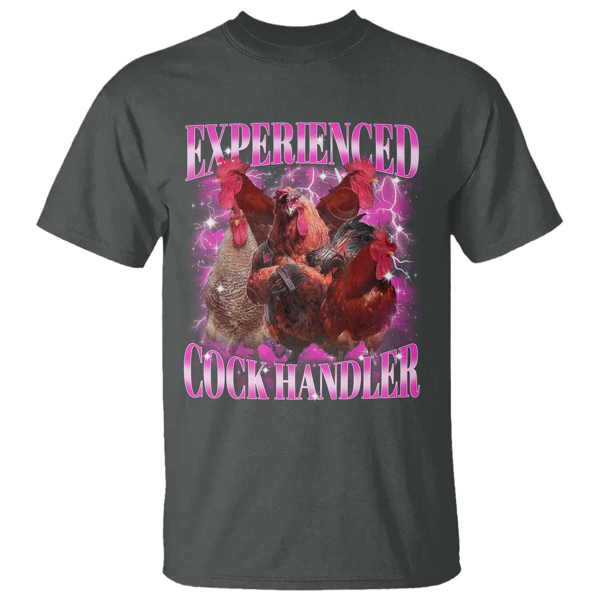 Embarrassing Adult Humor Experienced Cock Handler Inappropriate T Shirt TS10 Dark Heather Print Your Wear