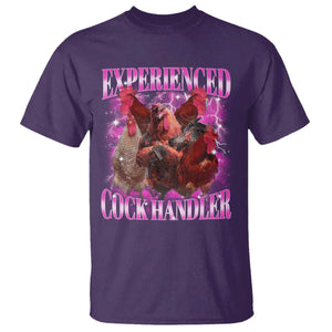 Embarrassing Adult Humor Experienced Cock Handler Inappropriate T Shirt TS10 Purple Print Your Wear
