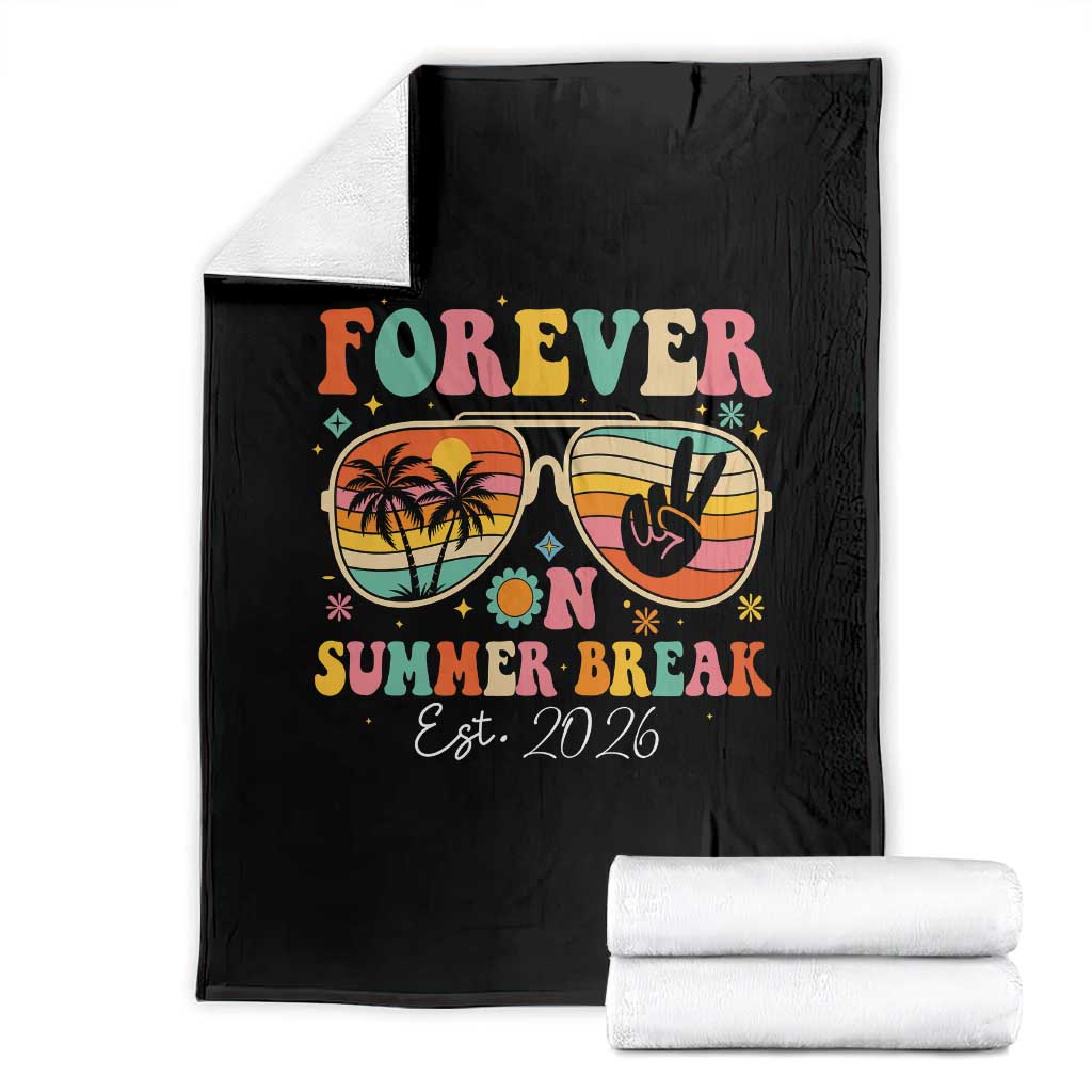 Retired Teacher Gift Throw Blanket Forever On Summer Break Retirement 2026 TS10 Black Print Your Wear
