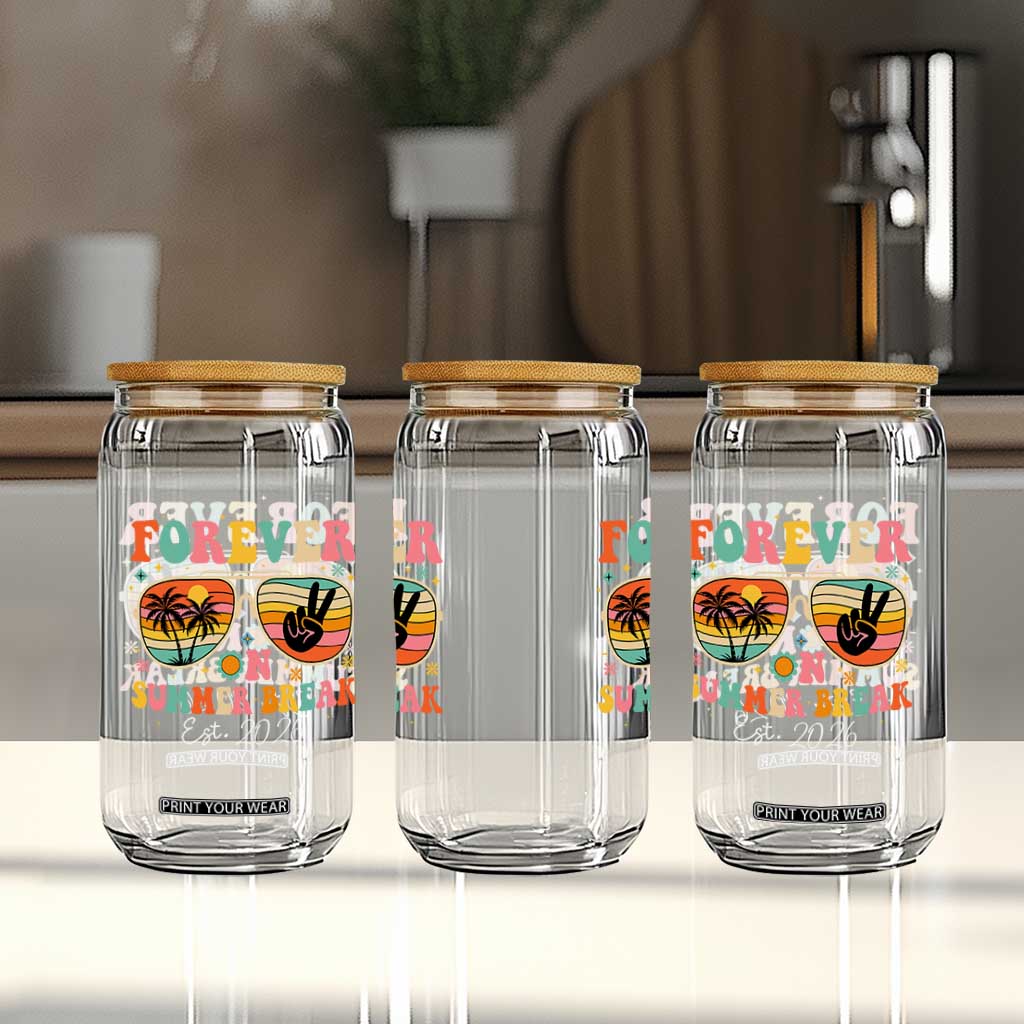 Retired Teacher Gift Glass Can Forever On Summer Break Retirement 2026 TS10 Print Your Wear