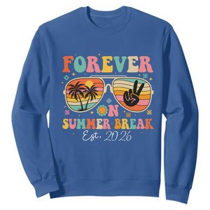 Retired Teacher Gift Sweatshirt Forever On Summer Break Retirement 2026 TS10 Royal Blue Print Your Wear