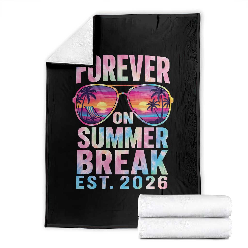 Retired Teacher Throw Blanket Forever On Summer Break Retirement 2026 TS10 Black Print Your Wear