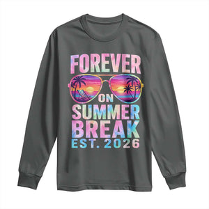 Retired Teacher Long Sleeve Shirt Forever On Summer Break Retirement 2026 TS10 Dark Heather Print Your Wear