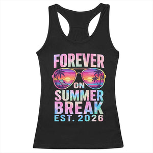 Retired Teacher Racerback Tank Top Forever On Summer Break Retirement 2026 TS10 Black Print Your Wear