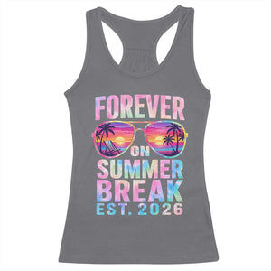 Retired Teacher Racerback Tank Top Forever On Summer Break Retirement 2026 TS10 Charcoal Print Your Wear