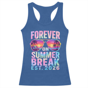 Retired Teacher Racerback Tank Top Forever On Summer Break Retirement 2026 TS10 Royal Blue Print Your Wear