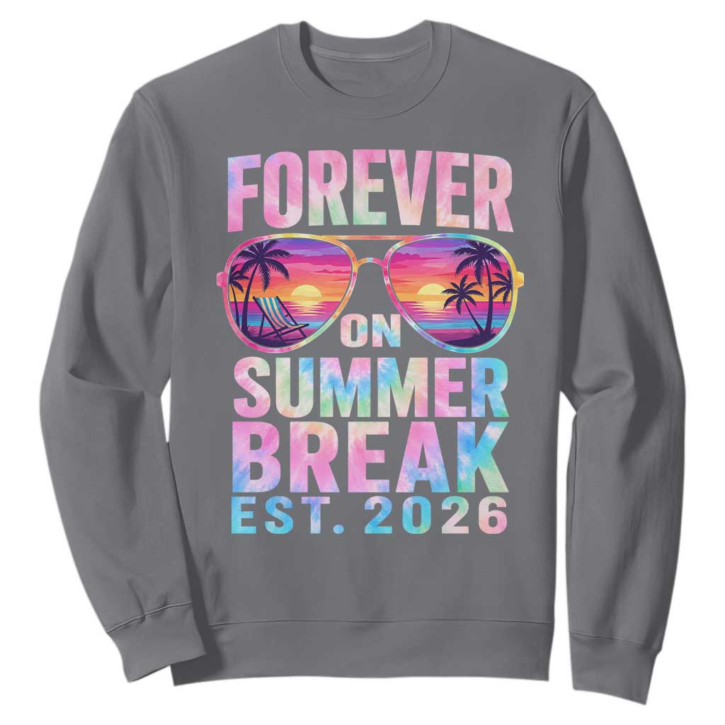 Retired Teacher Sweatshirt Forever On Summer Break Retirement 2026 TS10 Charcoal Print Your Wear