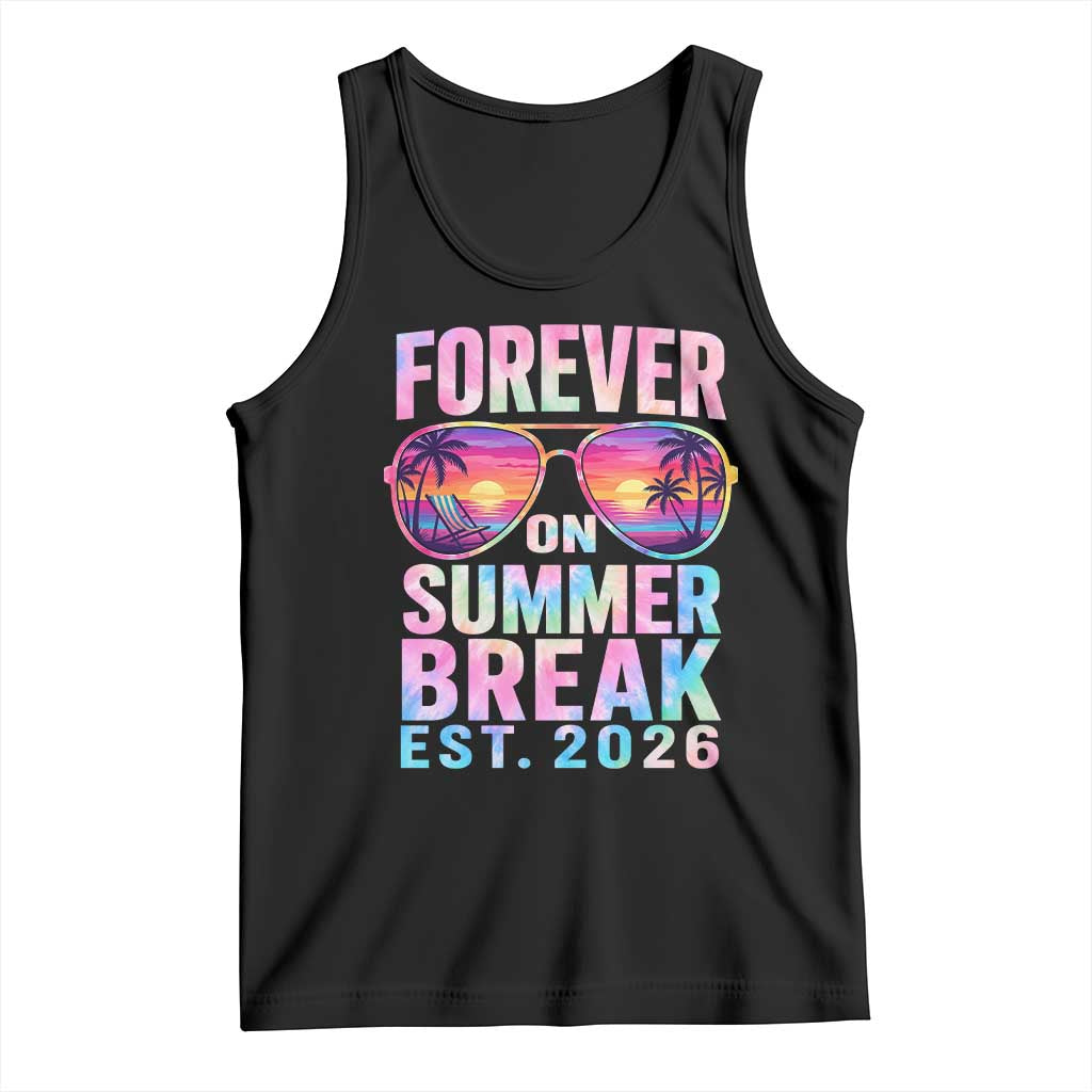 Retired Teacher Tank Top Forever On Summer Break Retirement 2026 TS10 Black Print Your Wear