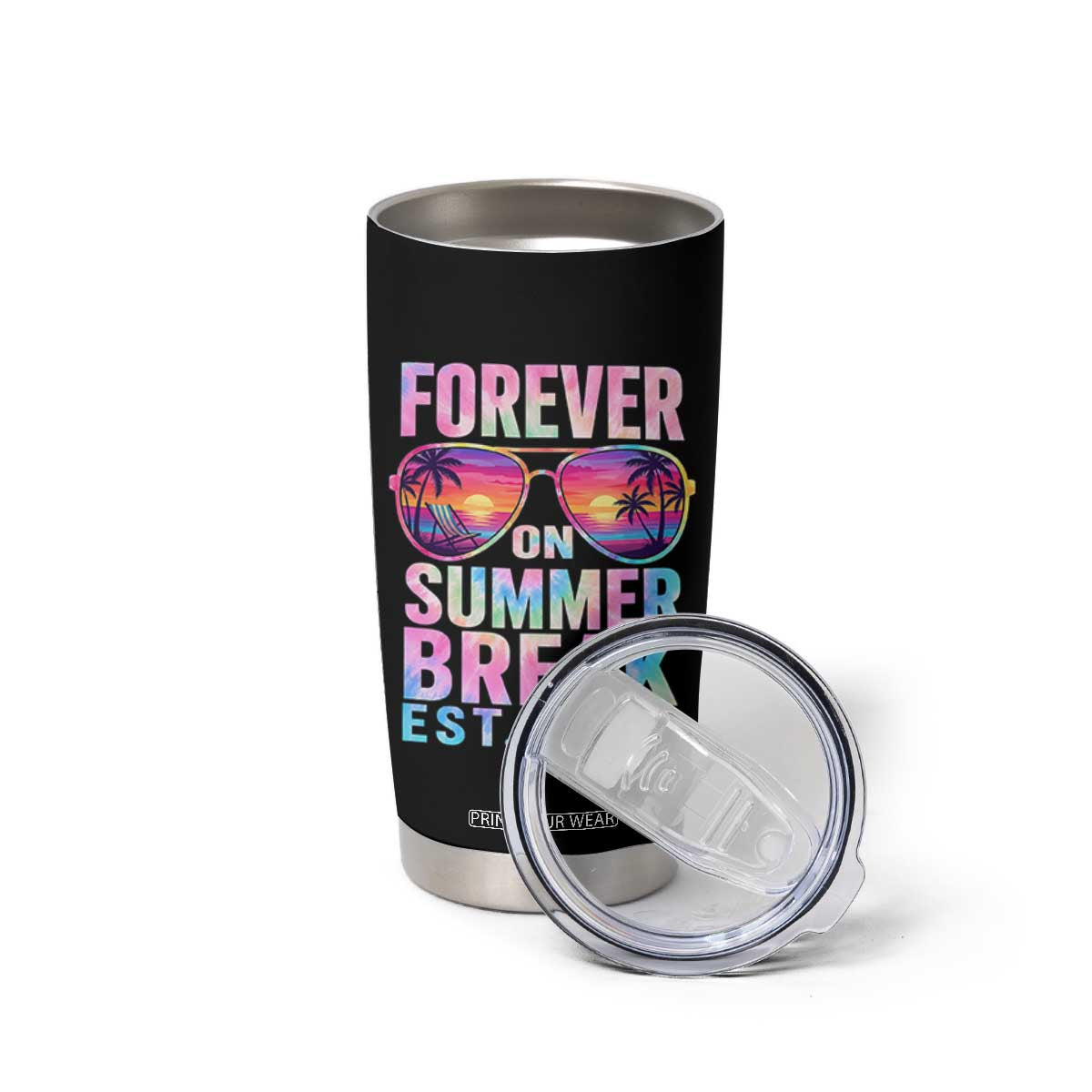 Retired Teacher Tumbler Cup Forever On Summer Break Retirement 2026 TS10 Print Your Wear