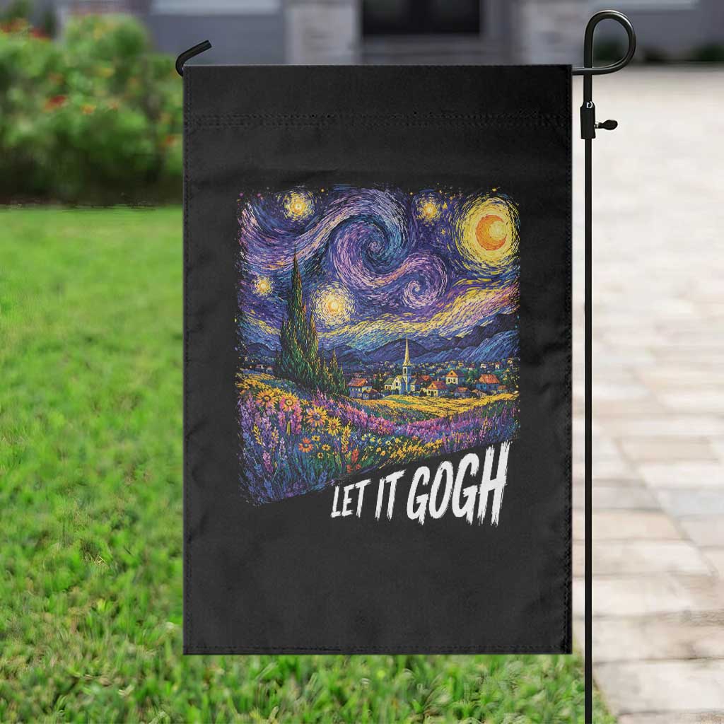 Let it Gogh Funny Vincent Van Gogh Starry Night Garden Flag TS10 Print Your Wear