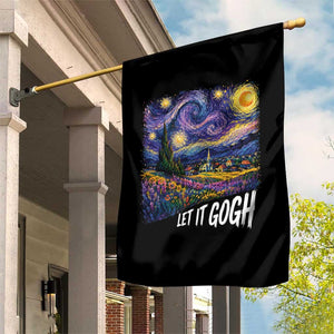 Let it Gogh Funny Vincent Van Gogh Starry Night Garden Flag TS10 Print Your Wear