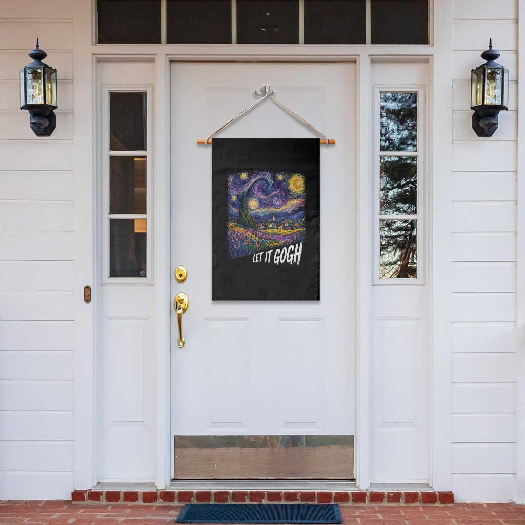 Let it Gogh Funny Vincent Van Gogh Starry Night Garden Flag TS10 Print Your Wear