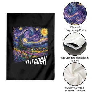 Let it Gogh Funny Vincent Van Gogh Starry Night Garden Flag TS10 Print Your Wear