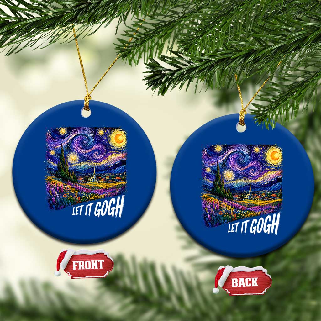 Let it Gogh Funny Vincent Van Gogh Starry Night Ceramic Ornament TS10 1pc Blue Print Your Wear