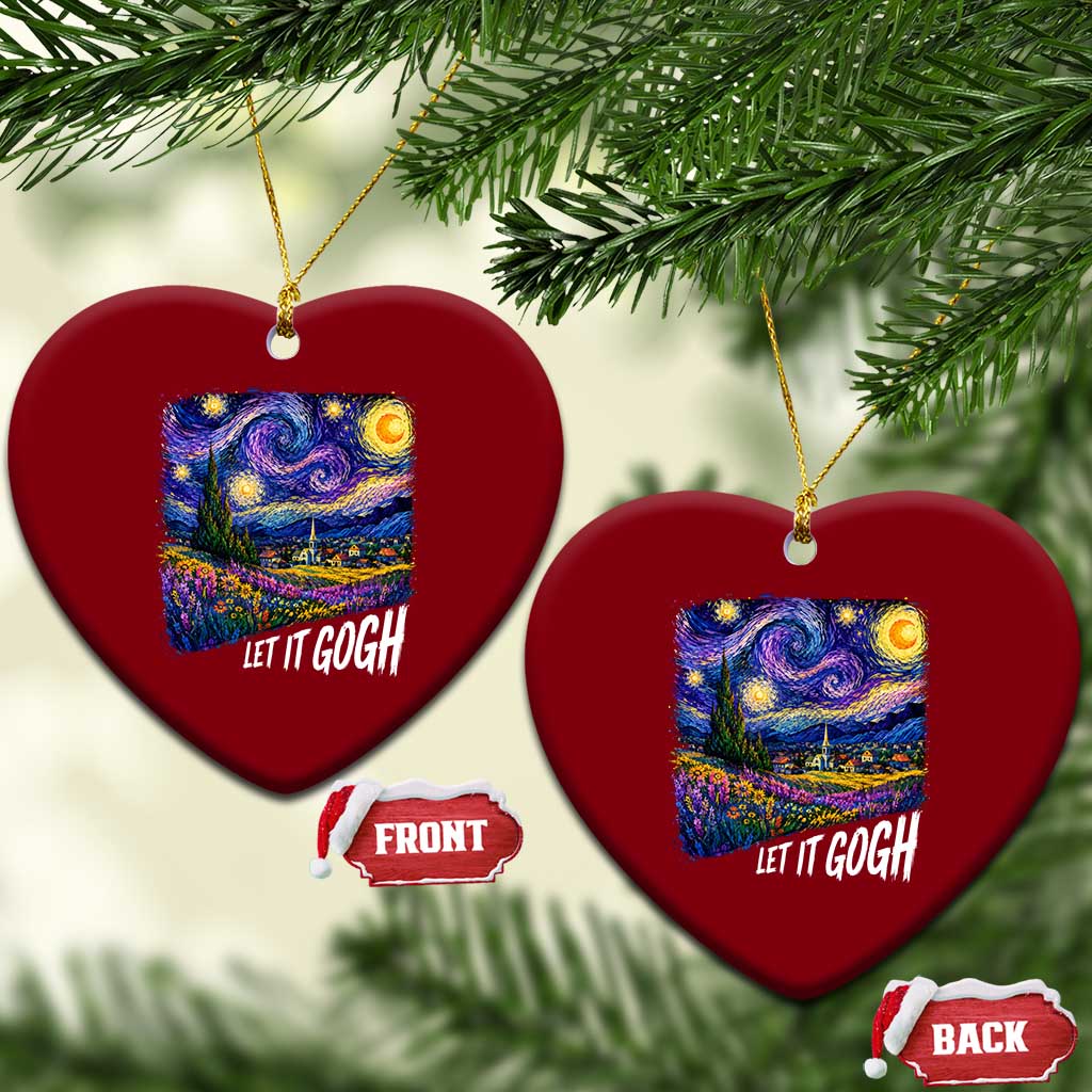 Let it Gogh Funny Vincent Van Gogh Starry Night Ceramic Ornament TS10 Print Your Wear