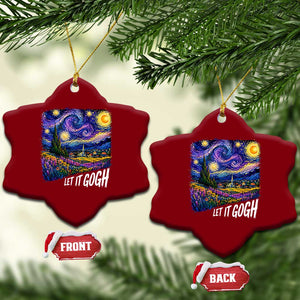 Let it Gogh Funny Vincent Van Gogh Starry Night Ceramic Ornament TS10 Print Your Wear