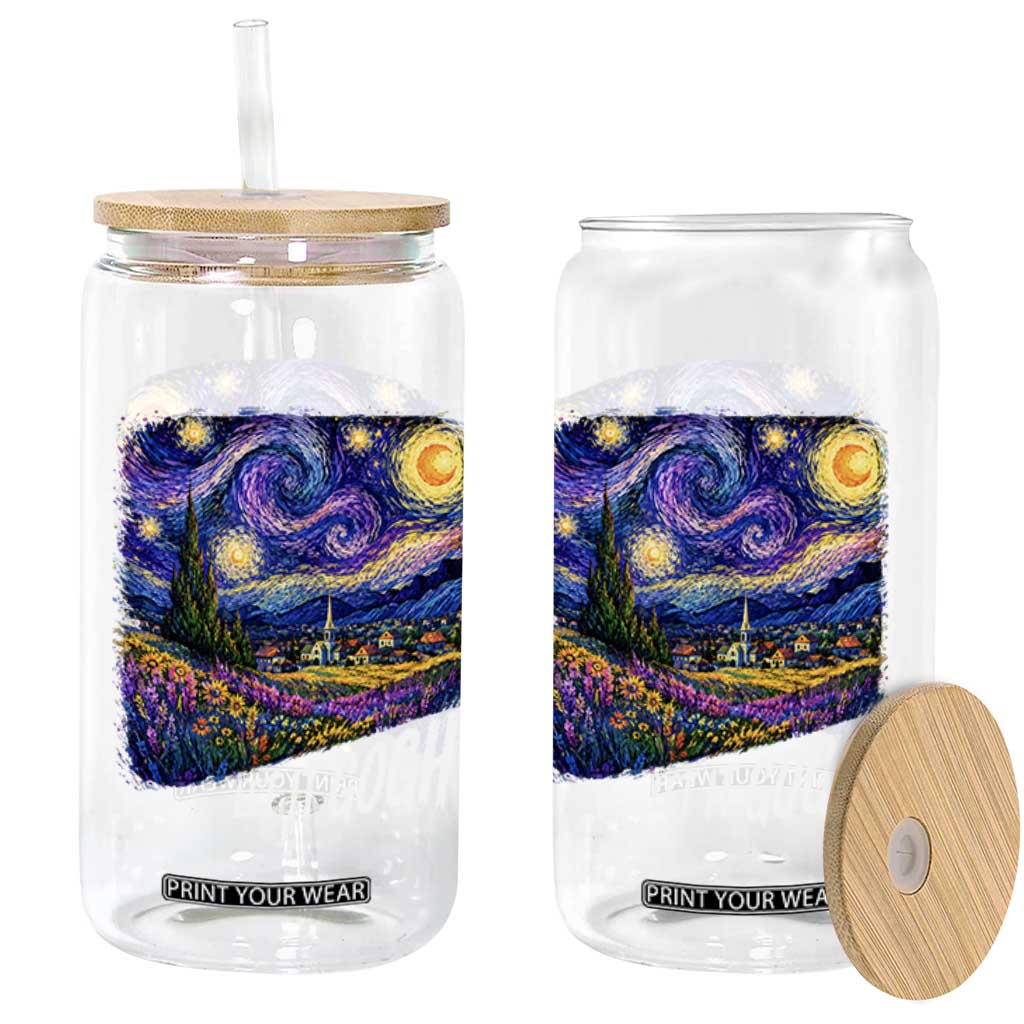 Let it Gogh Funny Vincent Van Gogh Starry Night Glass Can TS10 Print Your Wear