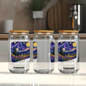 Let it Gogh Funny Vincent Van Gogh Starry Night Glass Can TS10 Print Your Wear