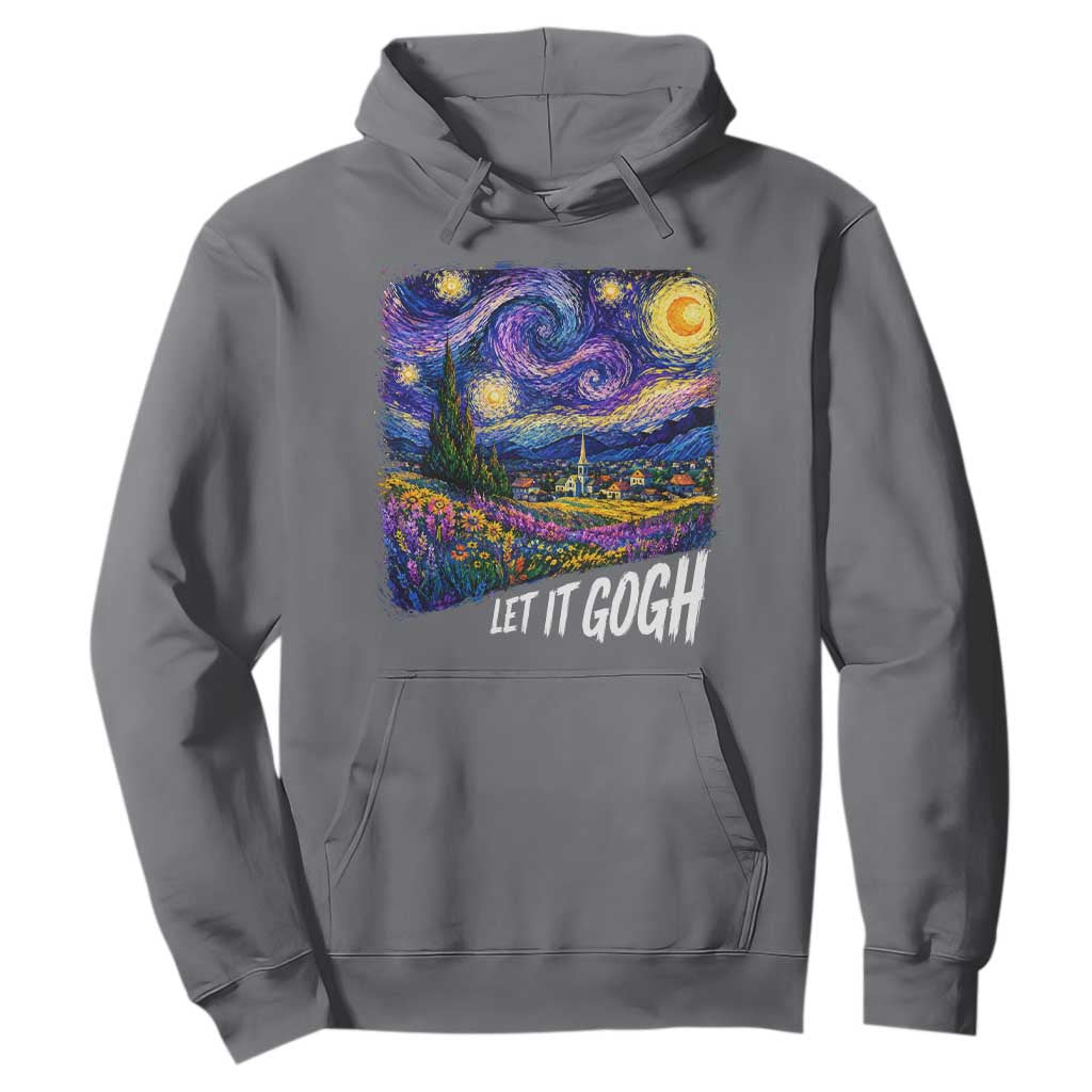Let it Gogh Funny Vincent Van Gogh Starry Night Hoodie TS10 Charcoal Print Your Wear