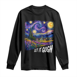 Let it Gogh Funny Vincent Van Gogh Starry Night Long Sleeve Shirt TS10 Black Print Your Wear