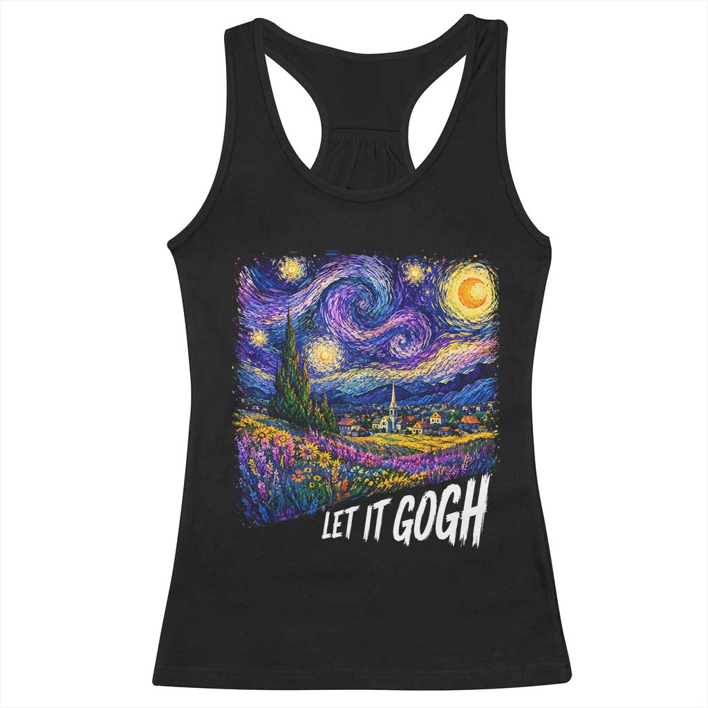 Let it Gogh Funny Vincent Van Gogh Starry Night Racerback Tank Top TS10 Black Print Your Wear