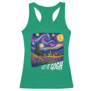 Let it Gogh Funny Vincent Van Gogh Starry Night Racerback Tank Top TS10 Irish Green Print Your Wear