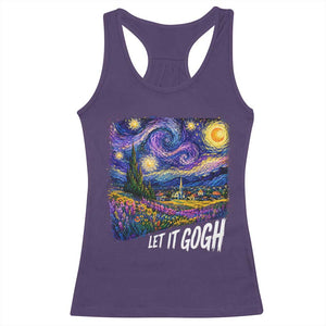 Let it Gogh Funny Vincent Van Gogh Starry Night Racerback Tank Top TS10 Purple Print Your Wear