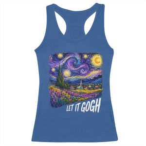 Let it Gogh Funny Vincent Van Gogh Starry Night Racerback Tank Top TS10 Royal Blue Print Your Wear